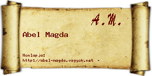 Abel Magda névjegykártya